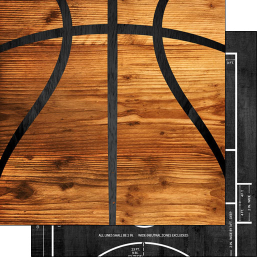 Stamping Station - Basketball on Wood Paper